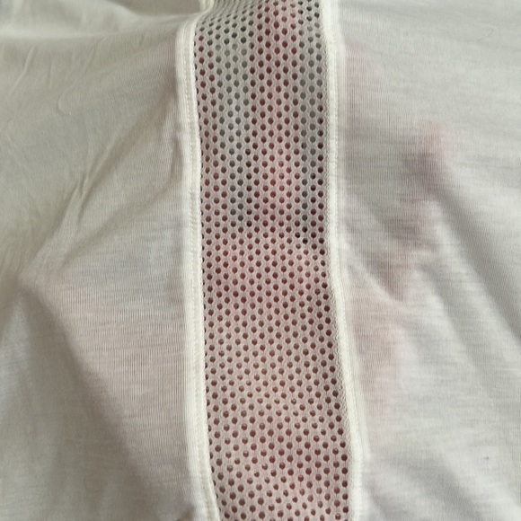 Athleta White Tee With Mesh Details - Picture 7 of 11